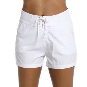 La Blanca All Aboard White Womens Board Shorts Large